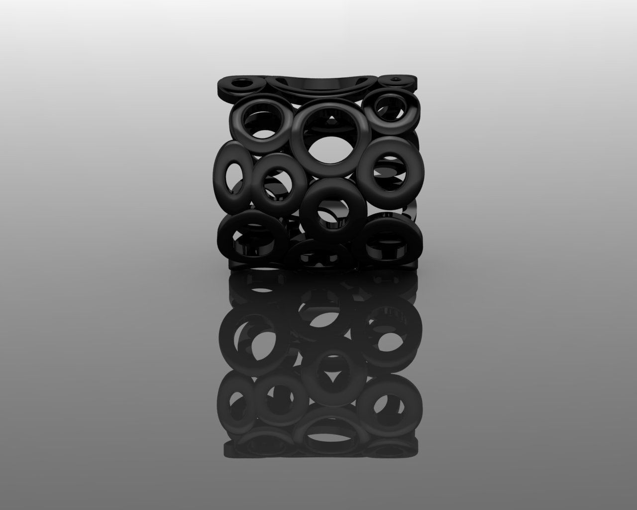 Women Ring 3D print model_22