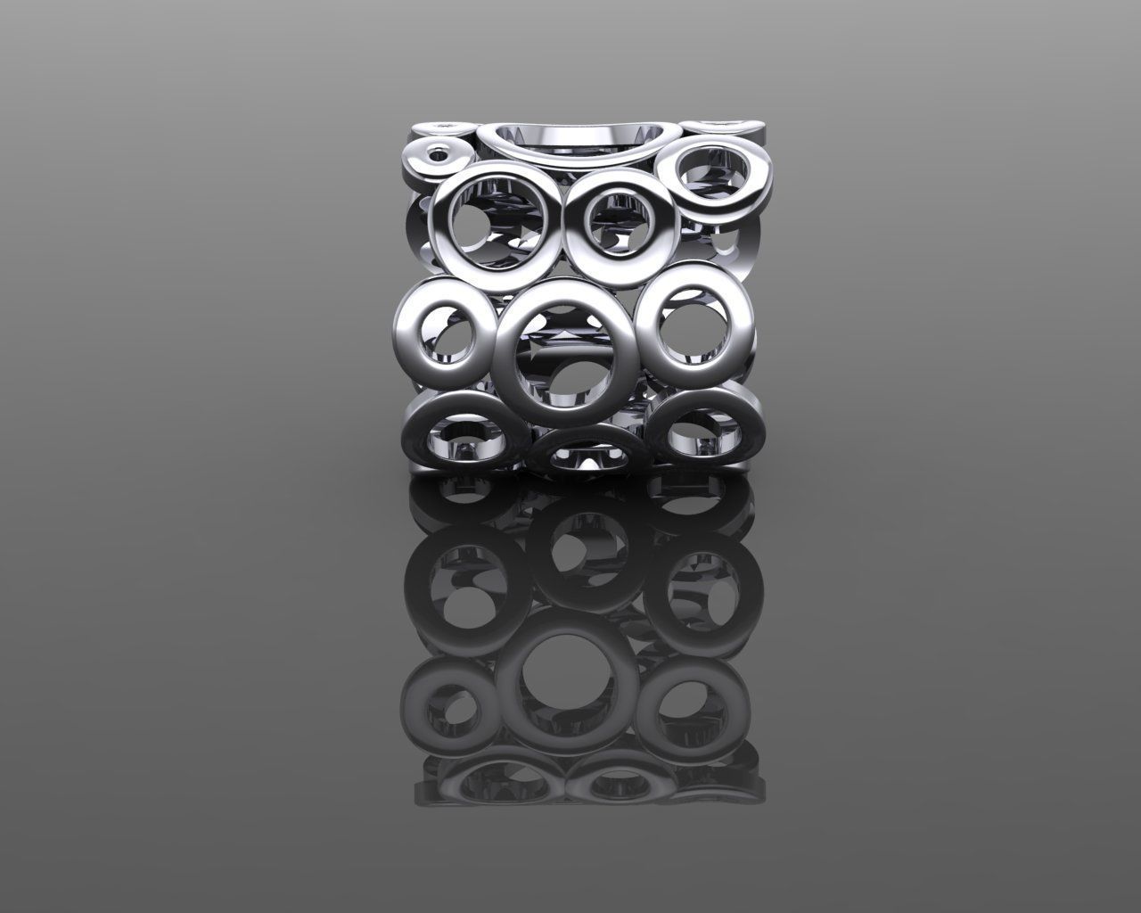 Women Ring 3D print model_11
