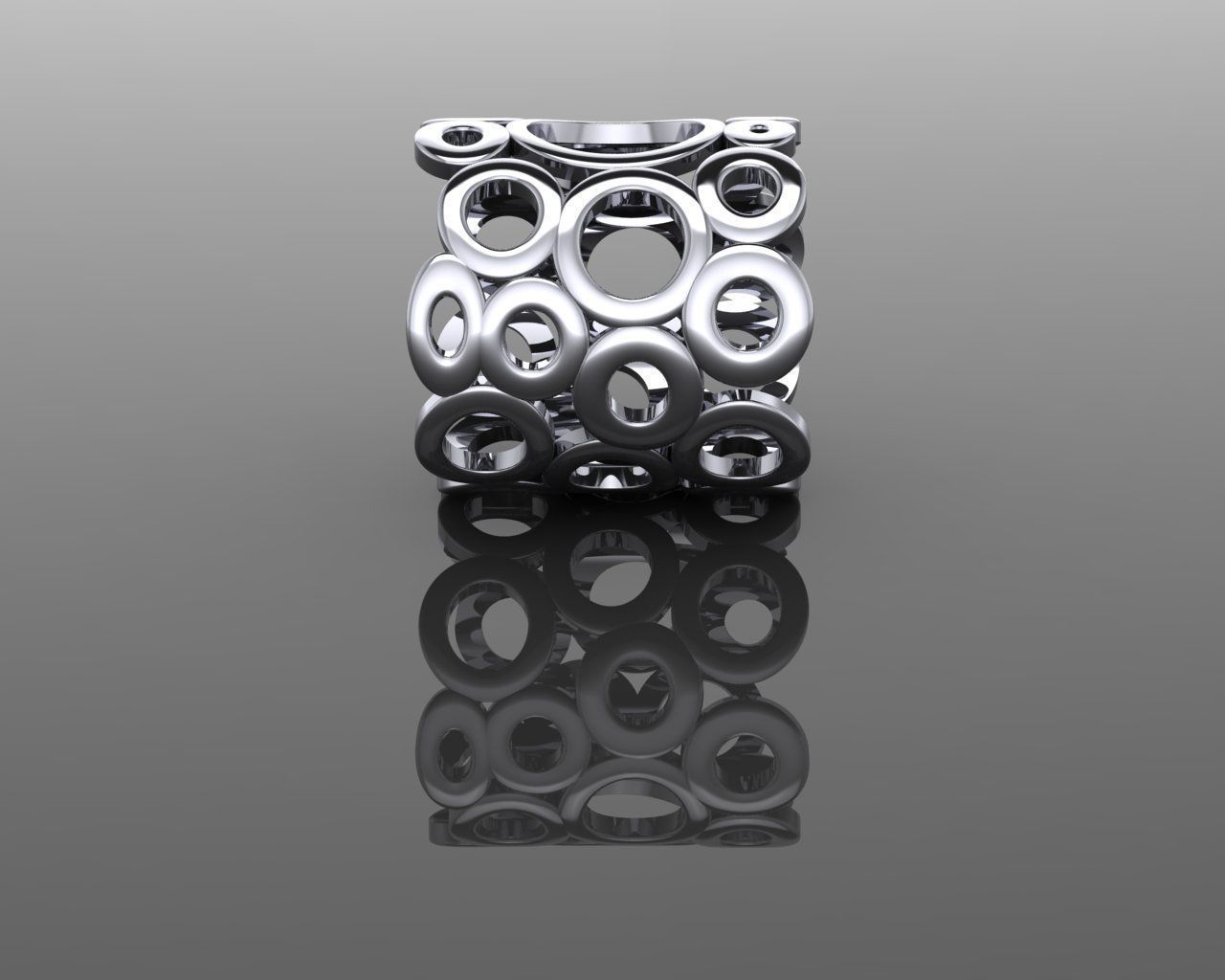 Women Ring 3D print model_10