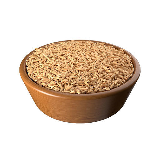 Dry Rice grain bowl  Low-poly 3D model