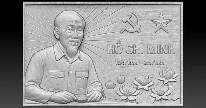 6 HO CHI MINH CNC Relief Model 3D print model