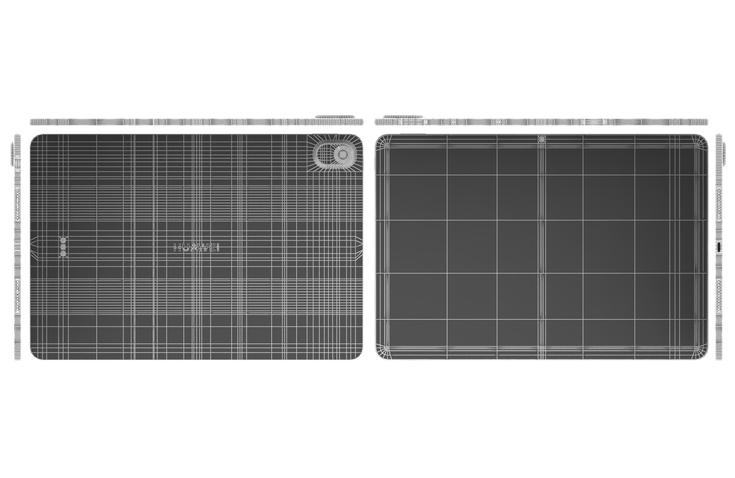 Huawei MatePad 11 5 2025 Specs Violet Low-poly 3D model_16