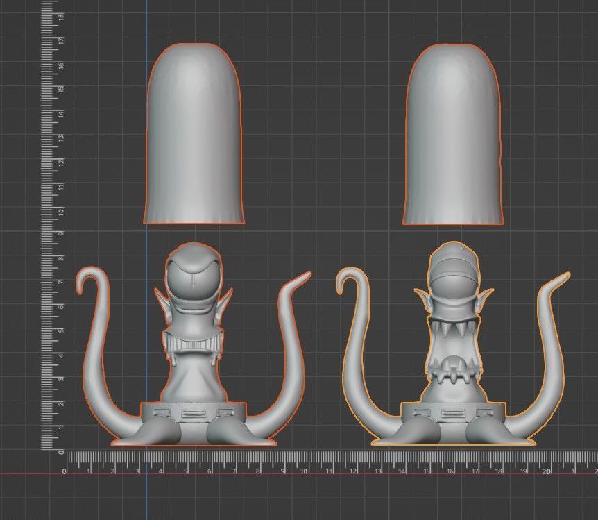 Aliens the Simpson - 2 figures 3D print model_5