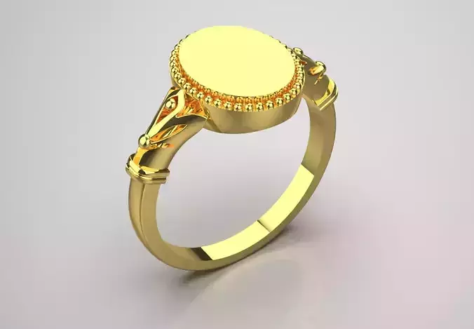 gold man ring mr0218 3D print model