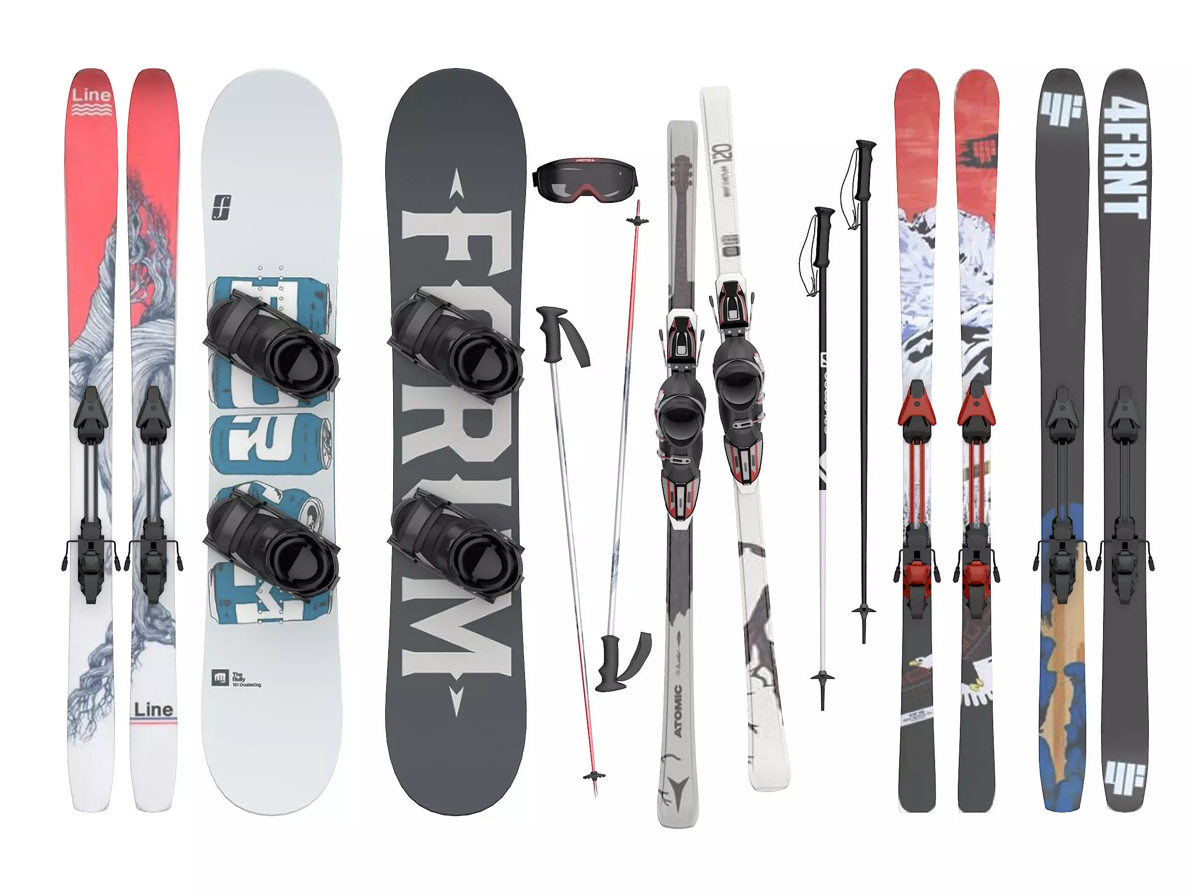 skateboard Low-poly 3D model_0