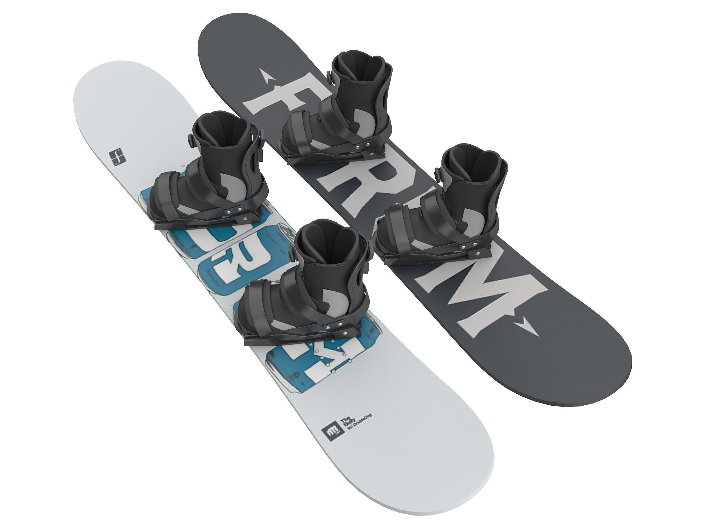 skateboard Low-poly 3D model_5
