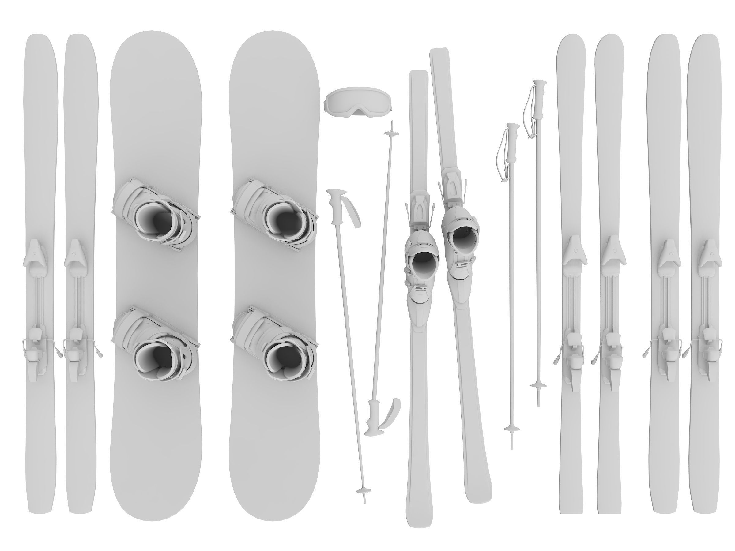 skateboard Low-poly 3D model_9