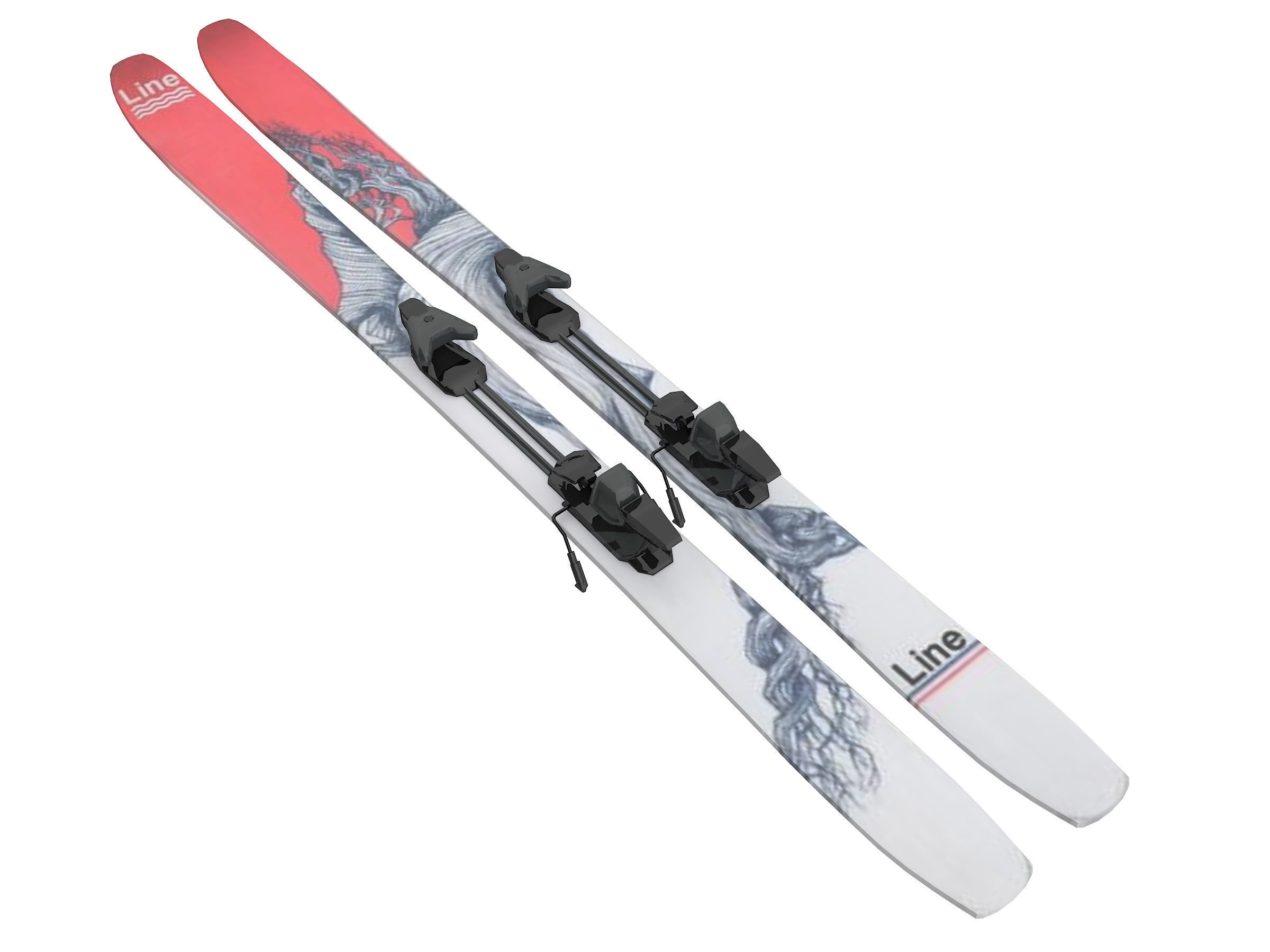 skateboard Low-poly 3D model_4