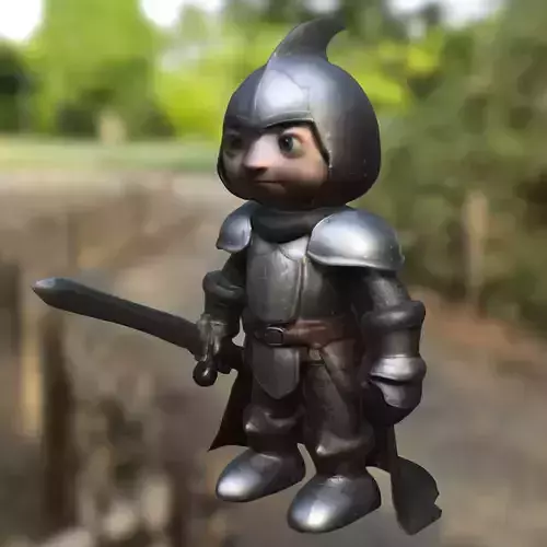 Stylized Medieval Knight  Cartoon Hero 3D model