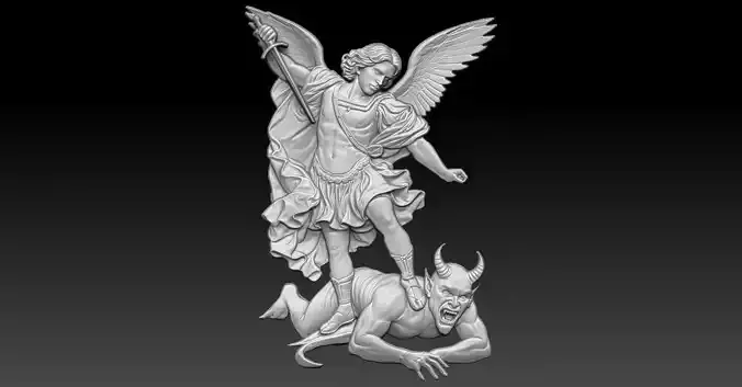 1 Archangel Michael Relief CNC Relief Model