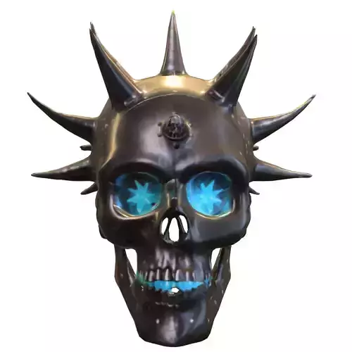 Demonic Skull Helmet with Spikes