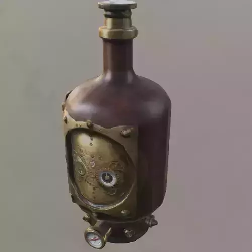 Steampunk Gear Core Bottle
