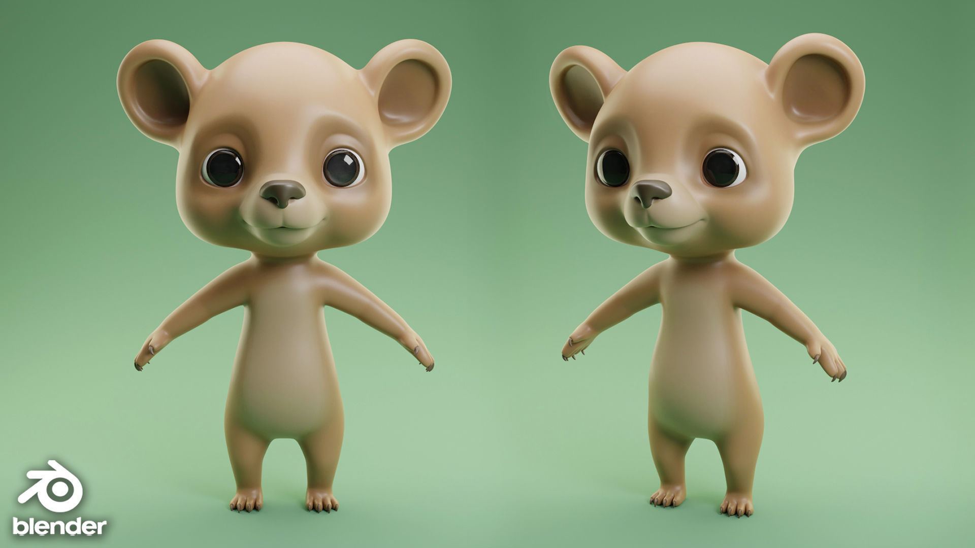 10 Wild Animals Cartoon 3D Model Collection_13