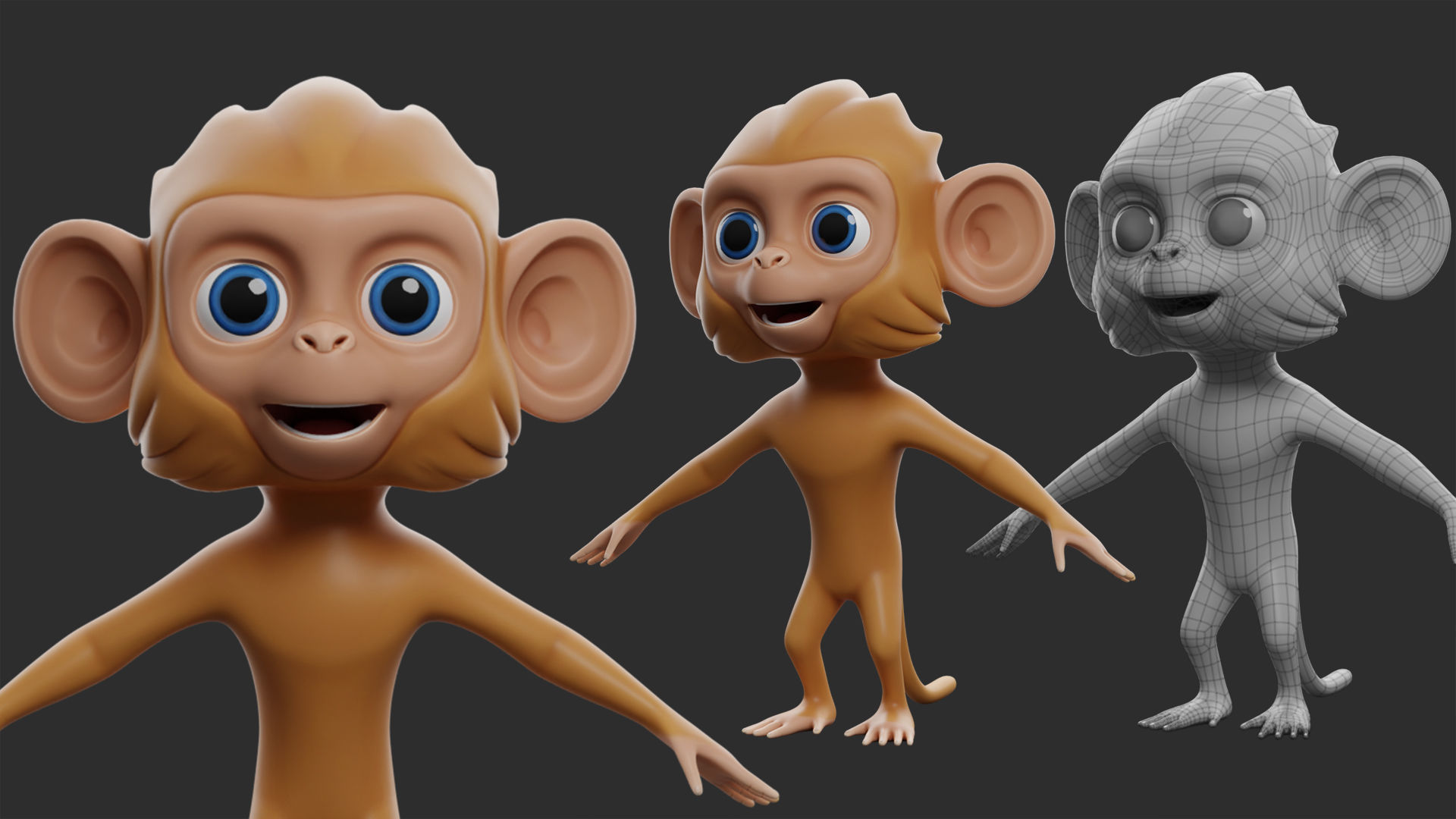 10 Wild Animals Cartoon 3D Model Collection_8