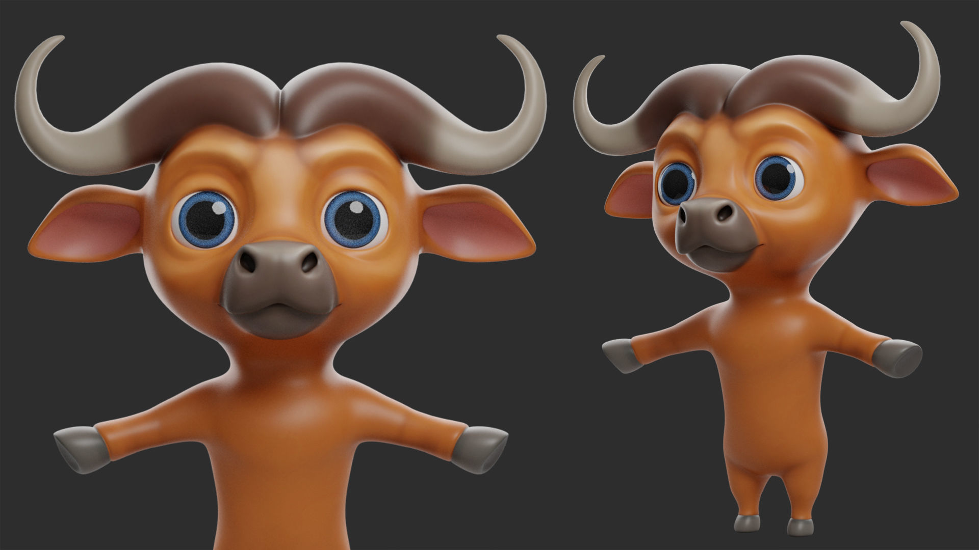 10 Wild Animals Cartoon 3D Model Collection_12