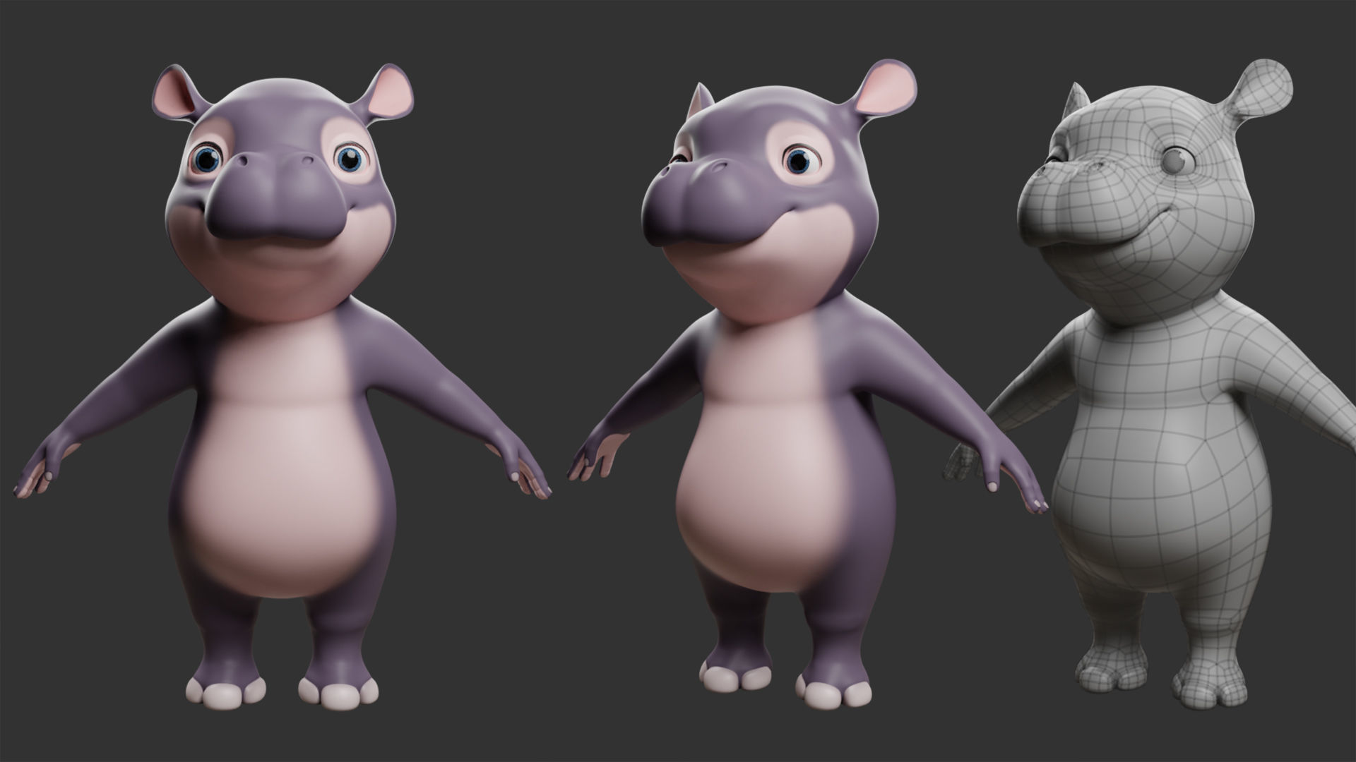 10 Wild Animals Cartoon 3D Model Collection_11