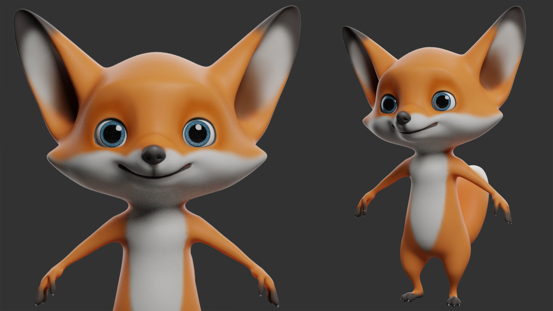 10 Wild Animals Cartoon 3D Model Collection_14