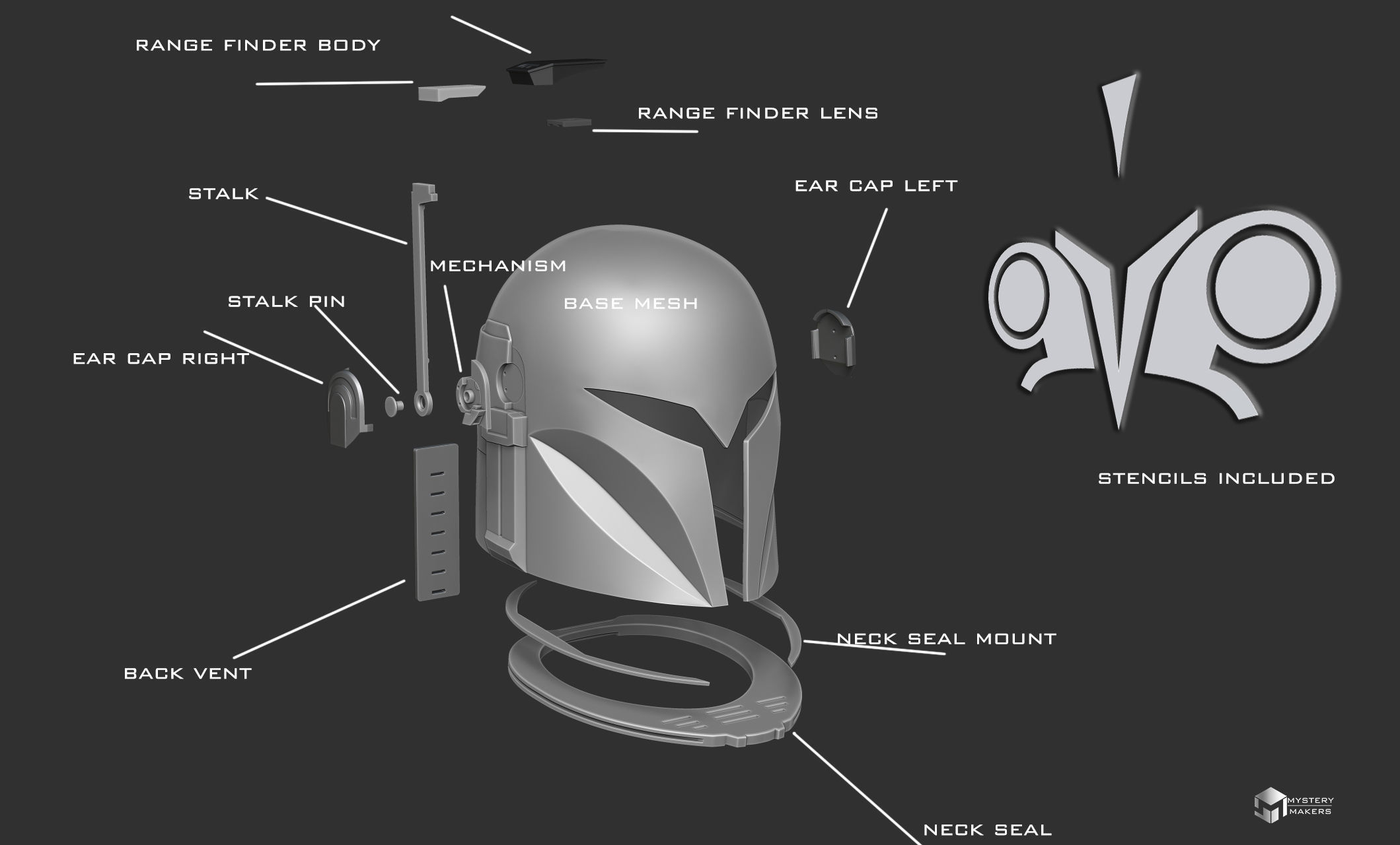 Bo Katan helmet 3D print model_3