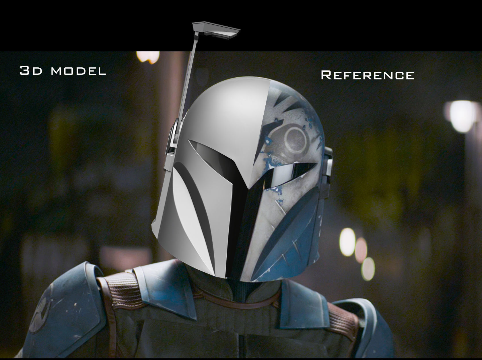 Bo Katan helmet 3D print model_1