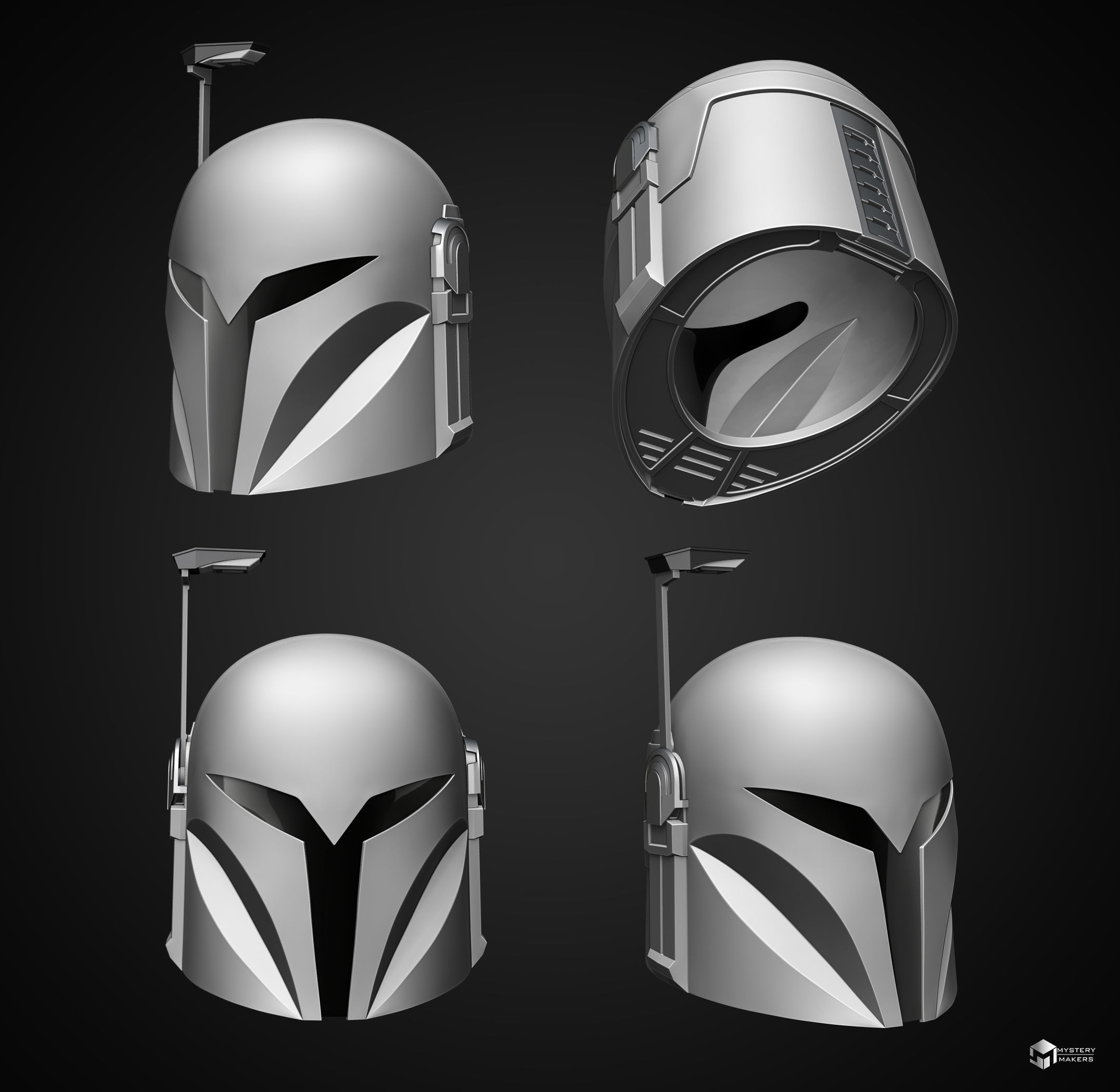 Bo Katan helmet 3D print model_4