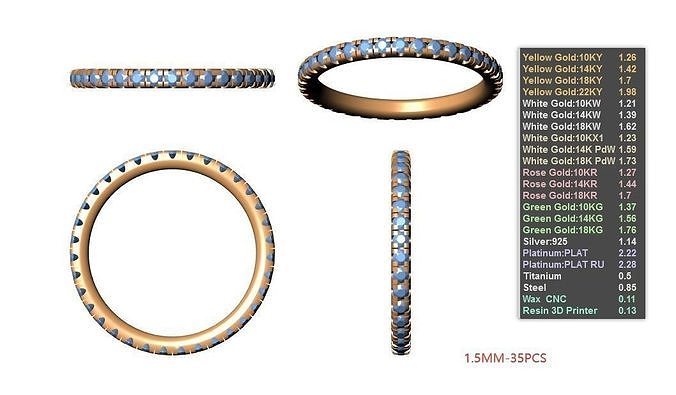 3DM Personalized Minimalist Eternity Band for Women 3D print model