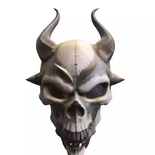 Infernal Bone Mask  Spiked Demon Skull  3D model