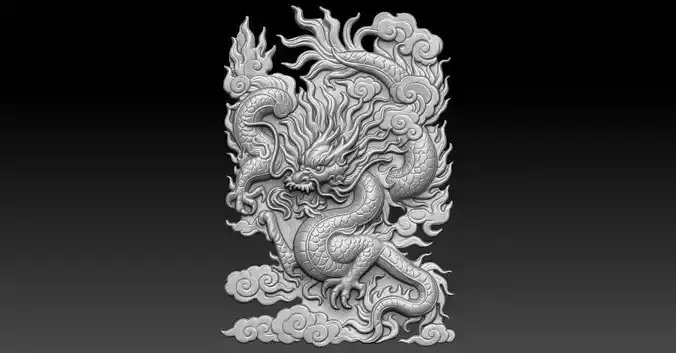 4 Dragon CNC Relief Model