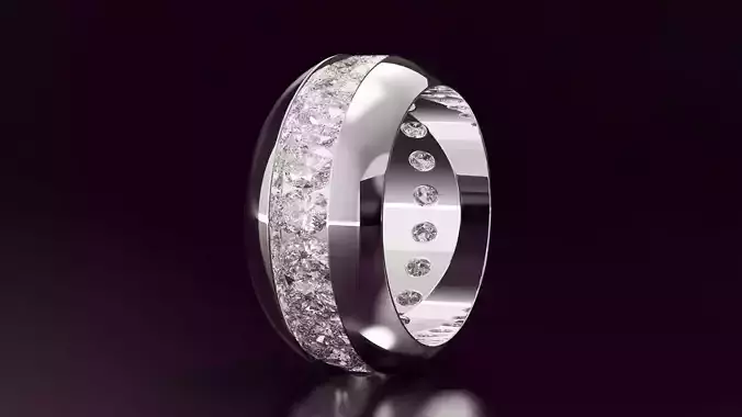 Channel Set Oval Eternity Ring N02 2856CT EU54 3D print model