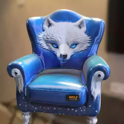 Wolf Throne Chair 3D model
