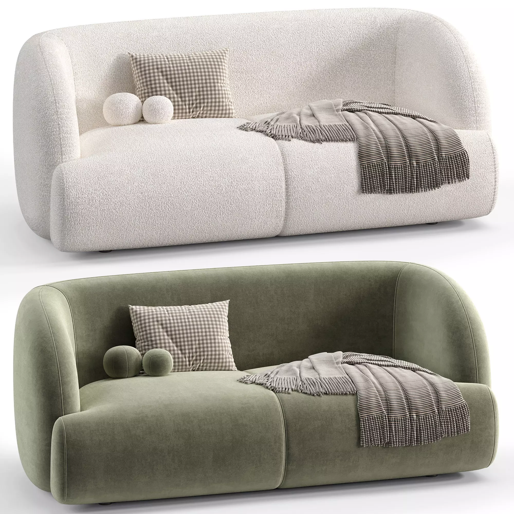 Vienso sofa Low-poly 3D model
