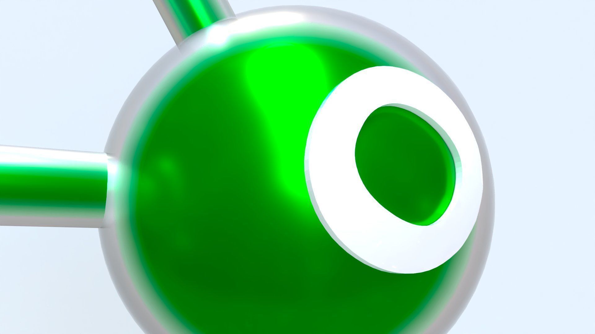 H2O Molecule Low-poly 3D model_9