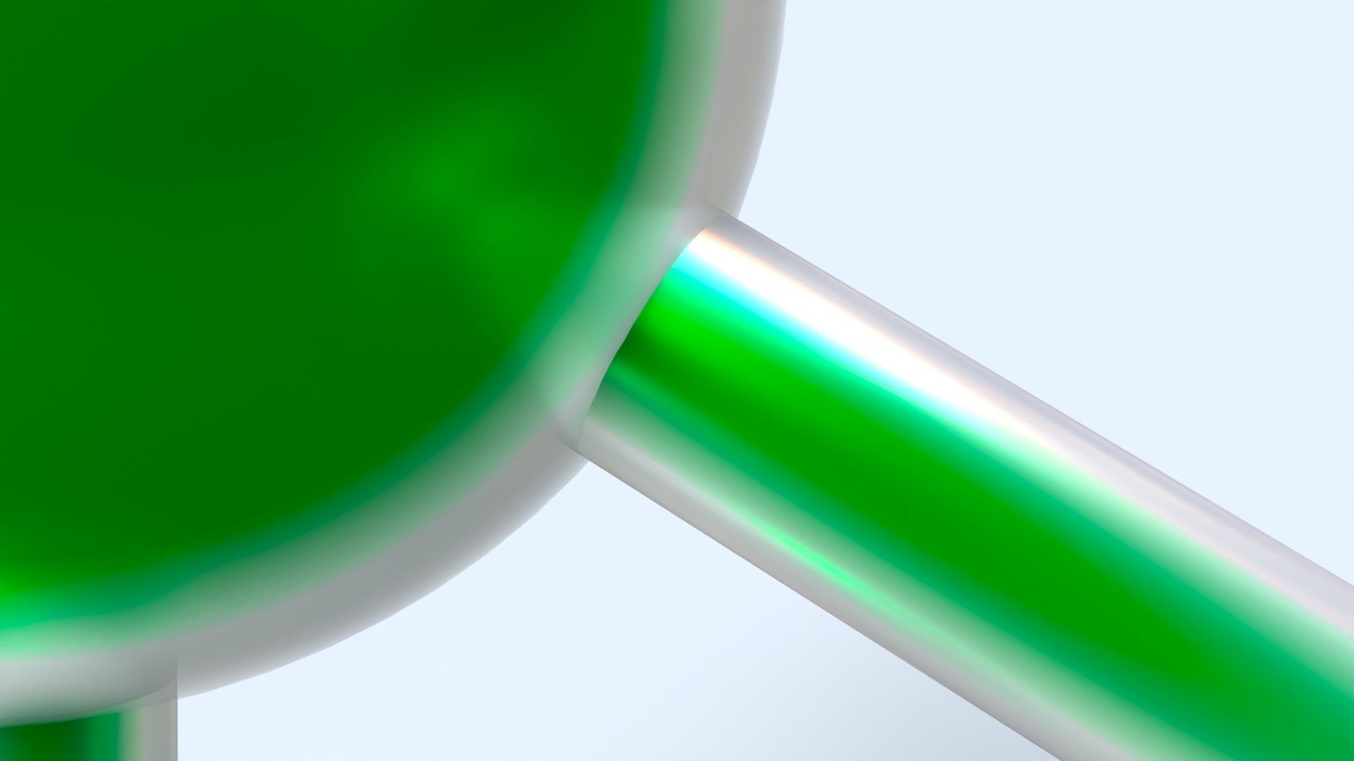 H2O Molecule Low-poly 3D model_7