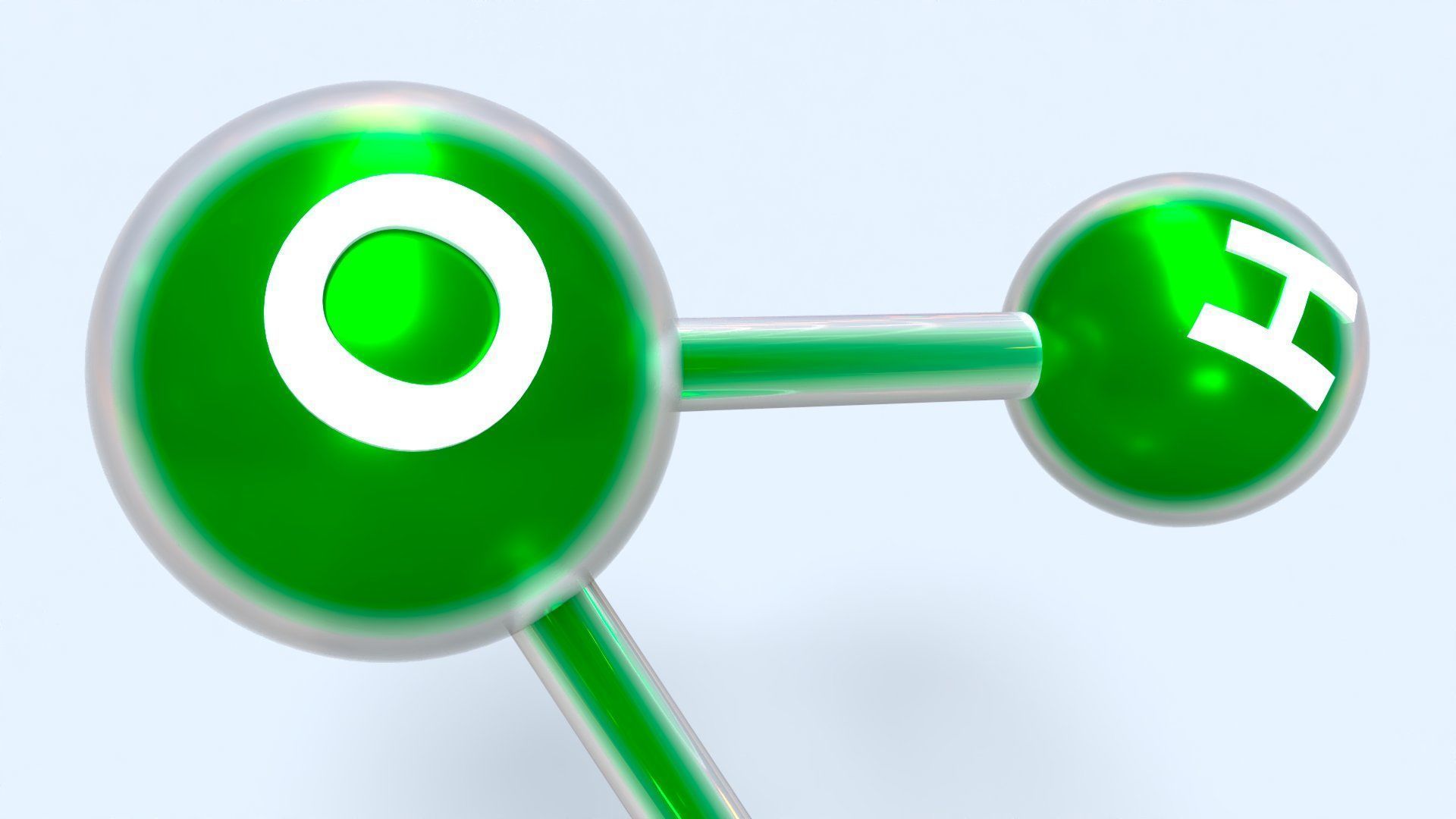 H2O Molecule Low-poly 3D model_6