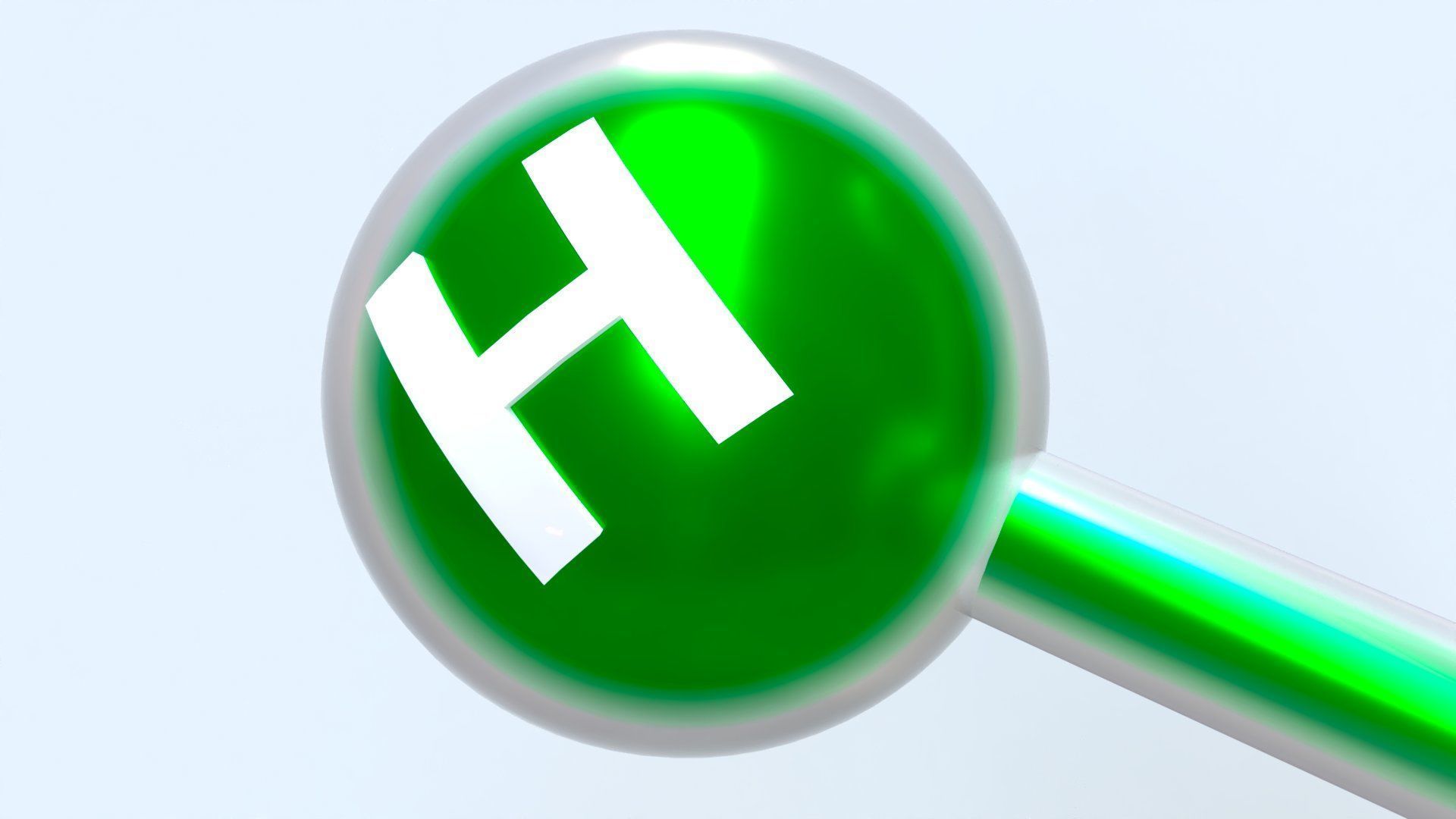 H2O Molecule Low-poly 3D model_8