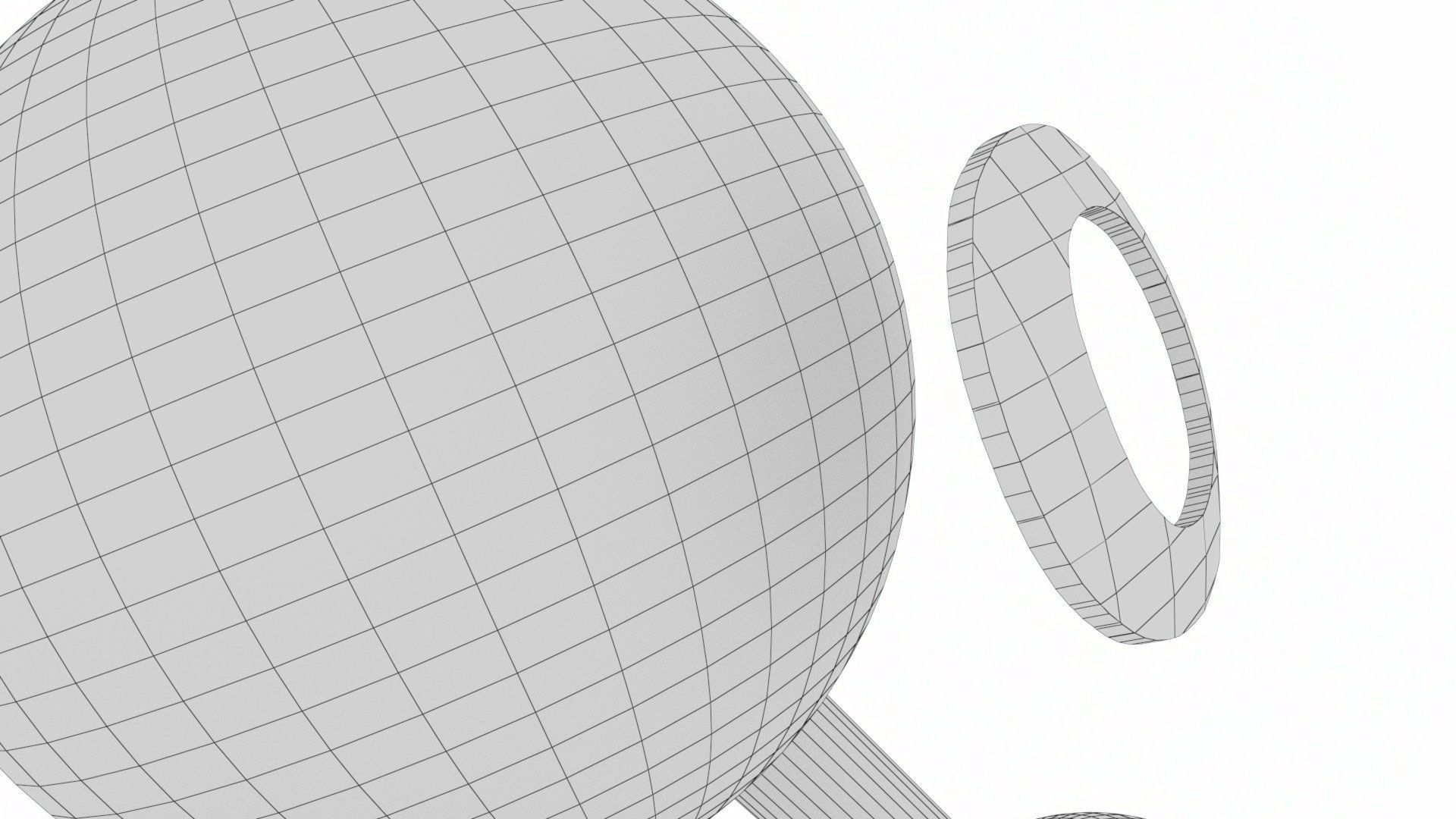 H2O Molecule Low-poly 3D model_16