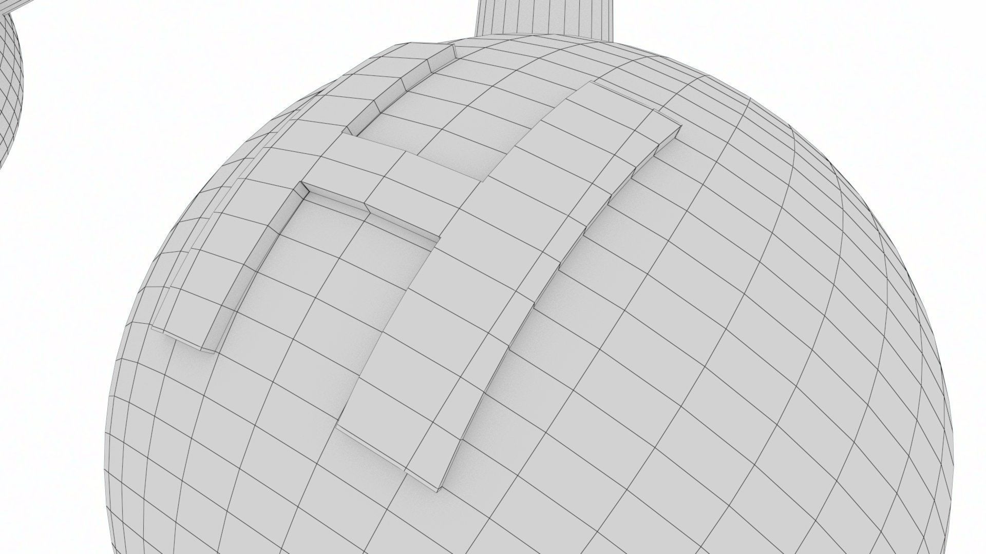 H2O Molecule Low-poly 3D model_12