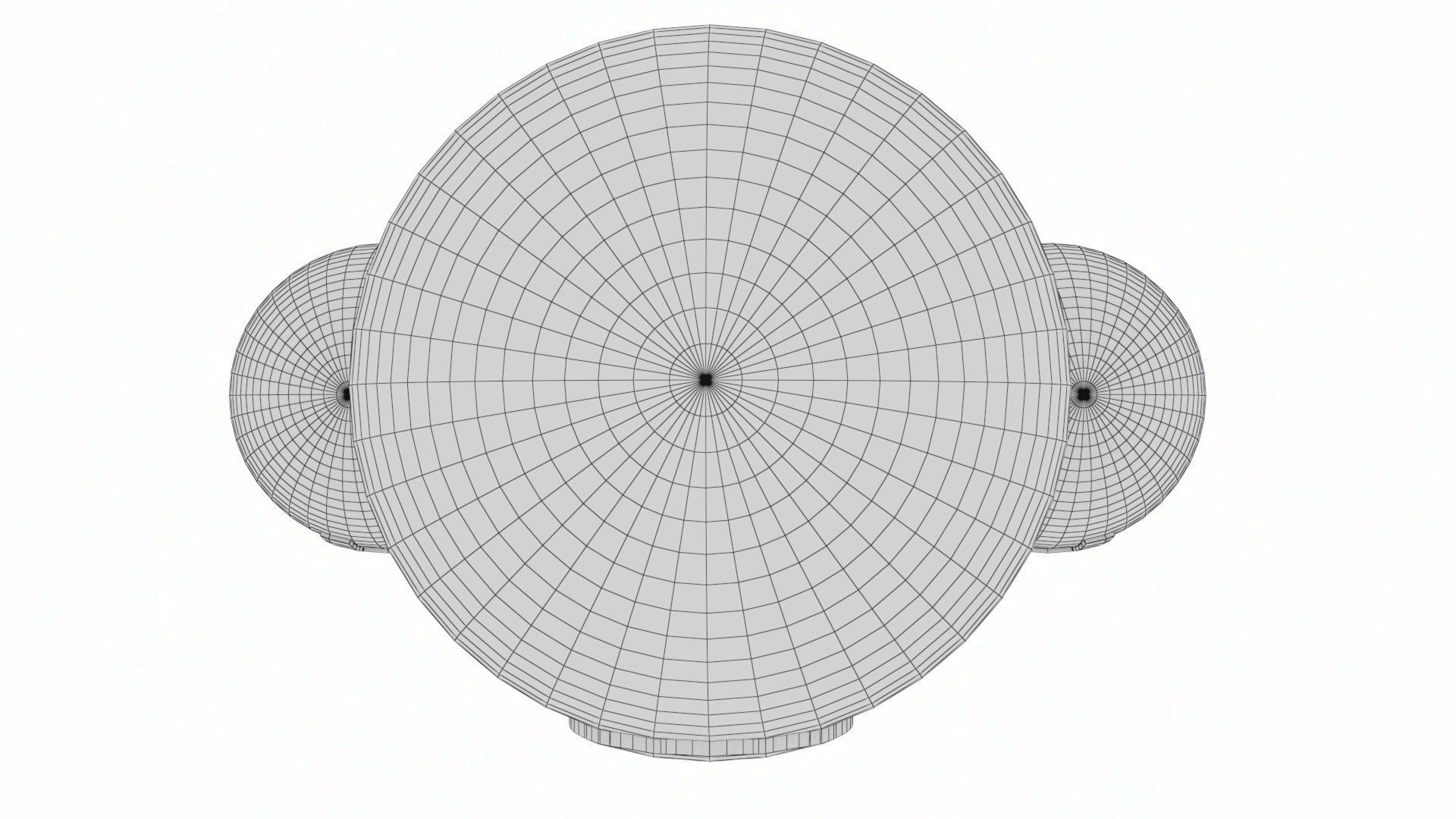 H2O Molecule Low-poly 3D model_23