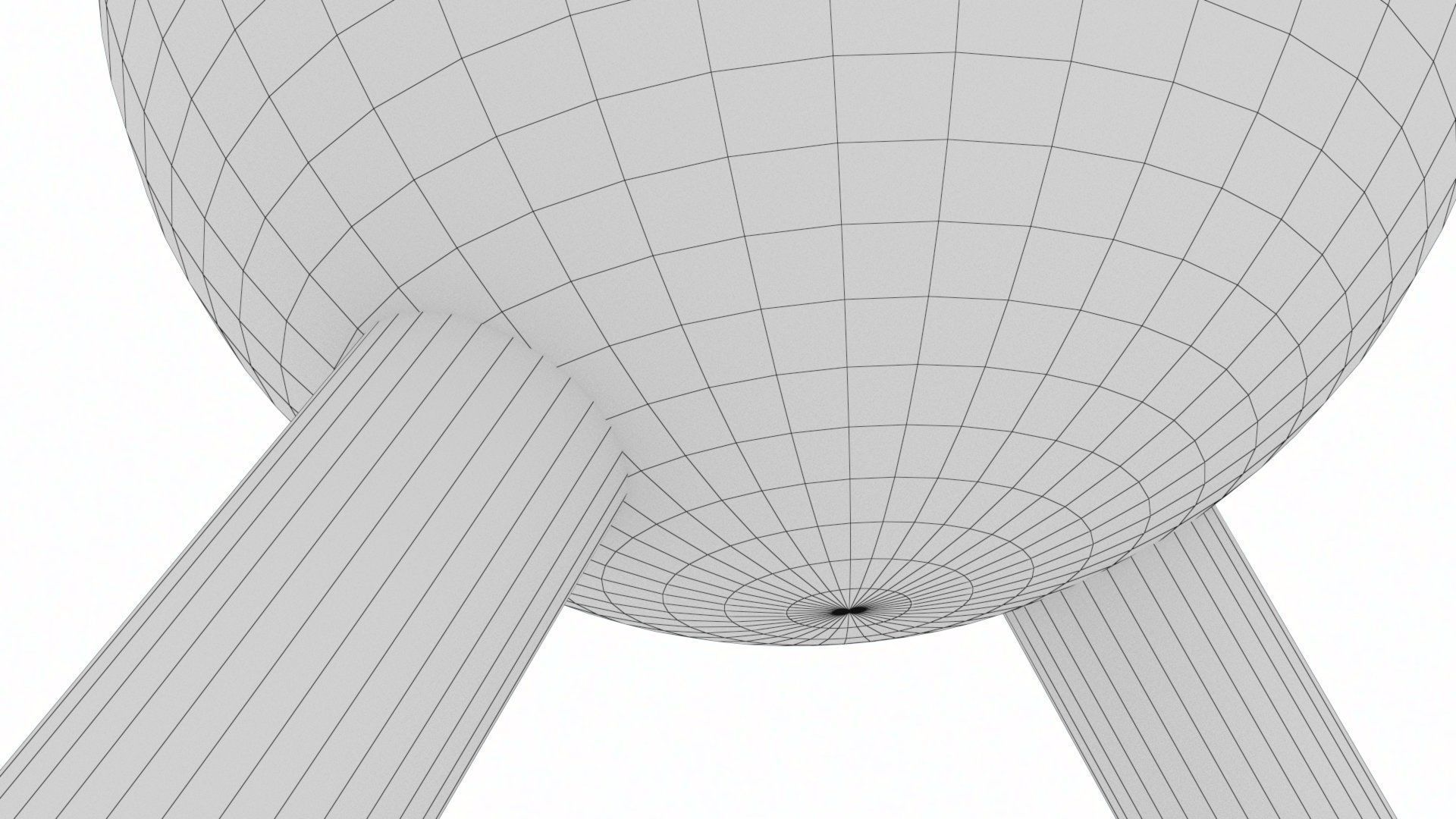 H2O Molecule Low-poly 3D model_15