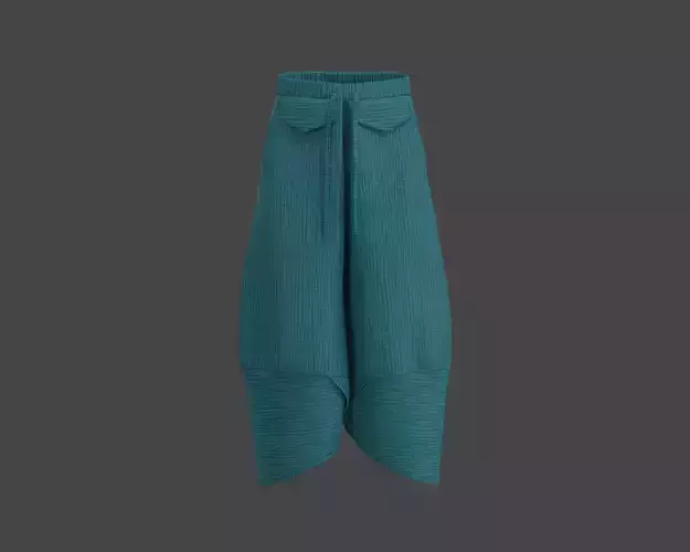 Men Loose Fit Harem Capri Pant Elastic Waist Drawstring