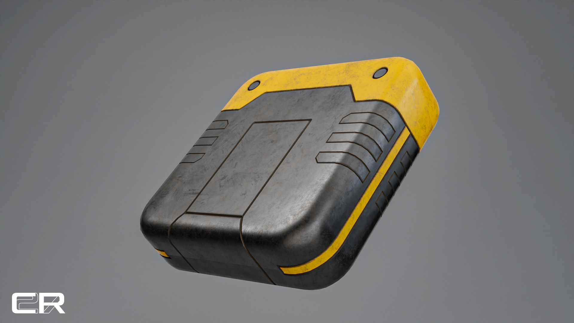 Sci-fi Worn Industrial Utility Case Low-poly 3D model_9
