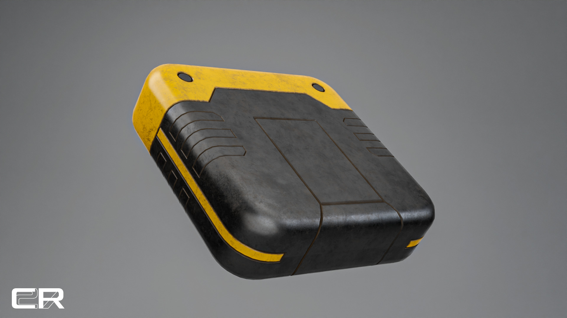 Sci-fi Worn Industrial Utility Case Low-poly 3D model_8