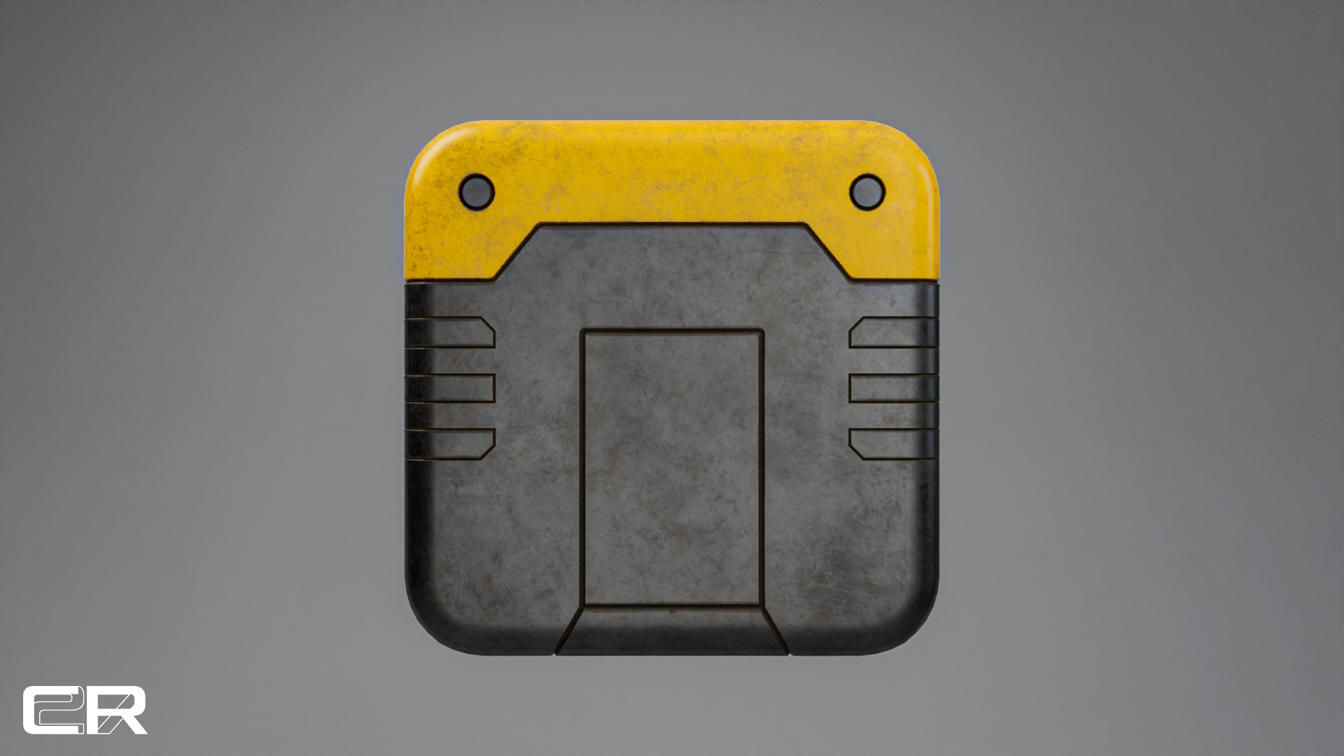 Sci-fi Worn Industrial Utility Case Low-poly 3D model_1