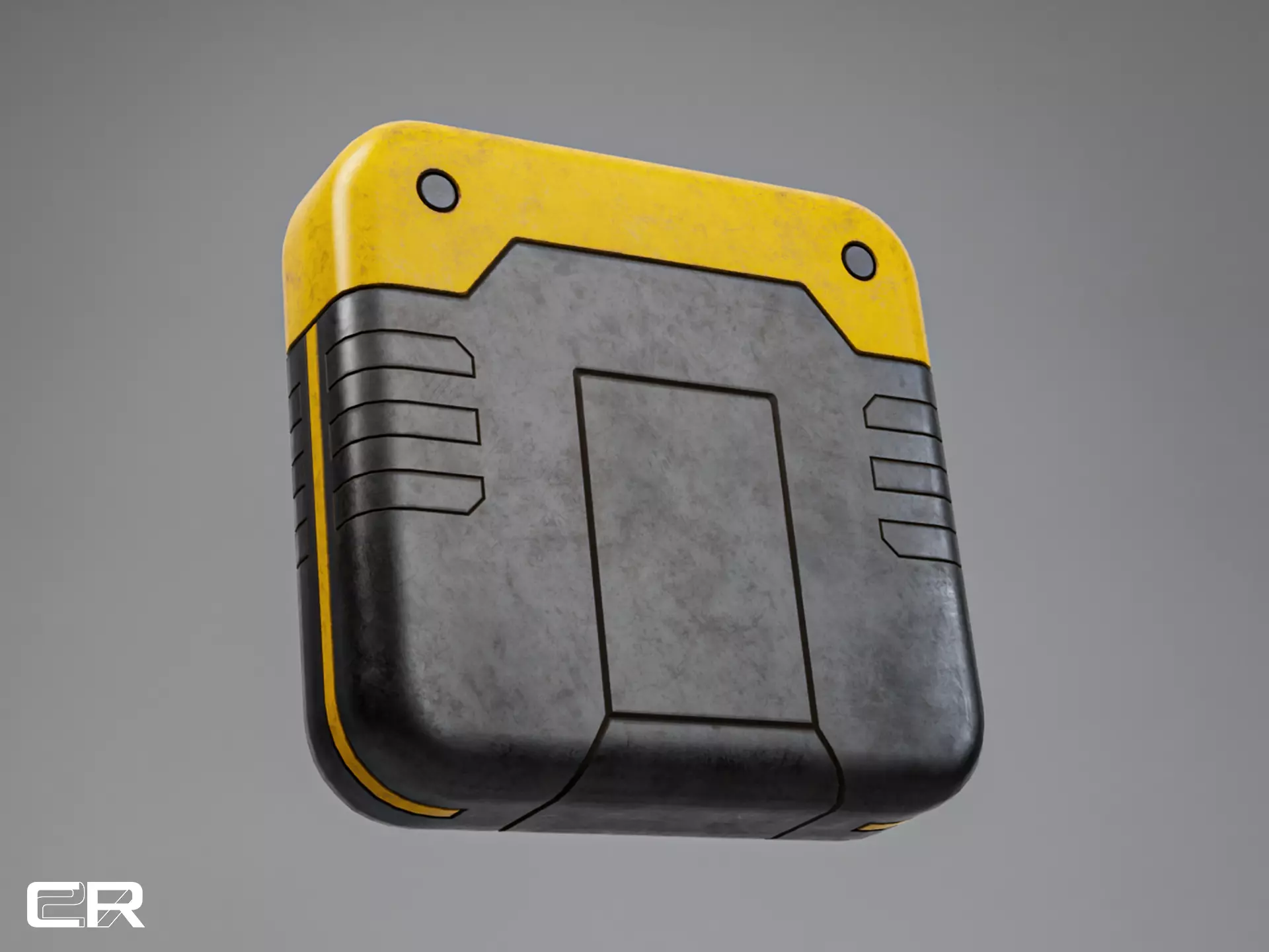 Sci-fi Worn Industrial Utility Case Low-poly 3D model_0