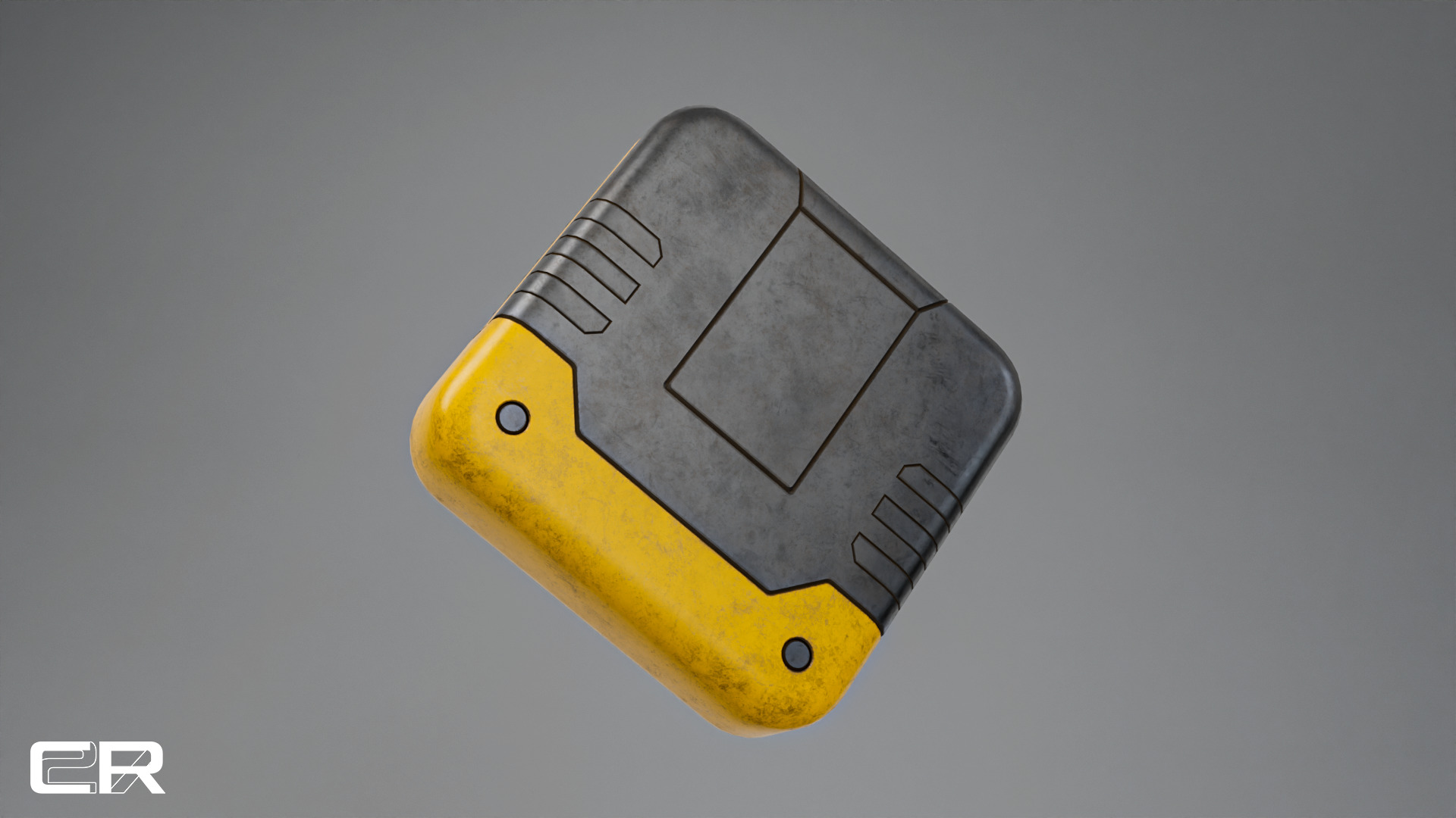 Sci-fi Worn Industrial Utility Case Low-poly 3D model_10