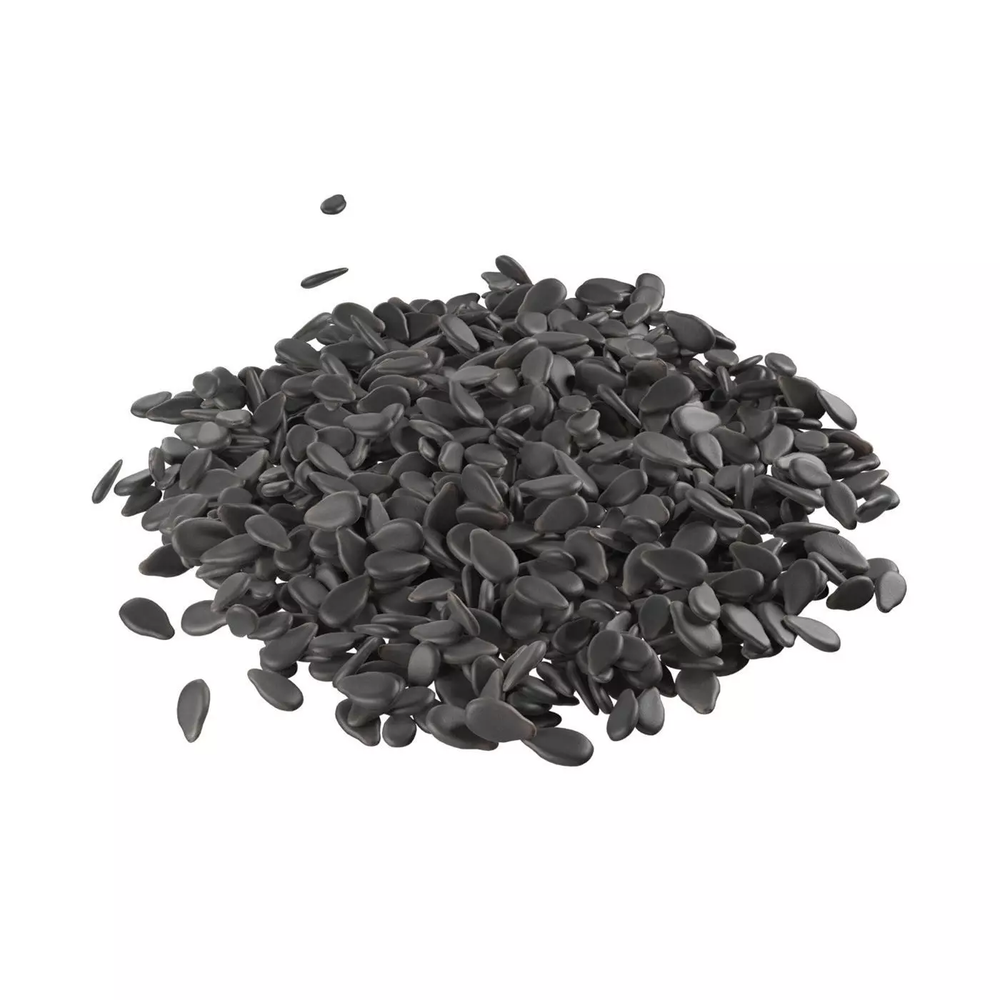 sesame seed black pile Low-poly 3D model