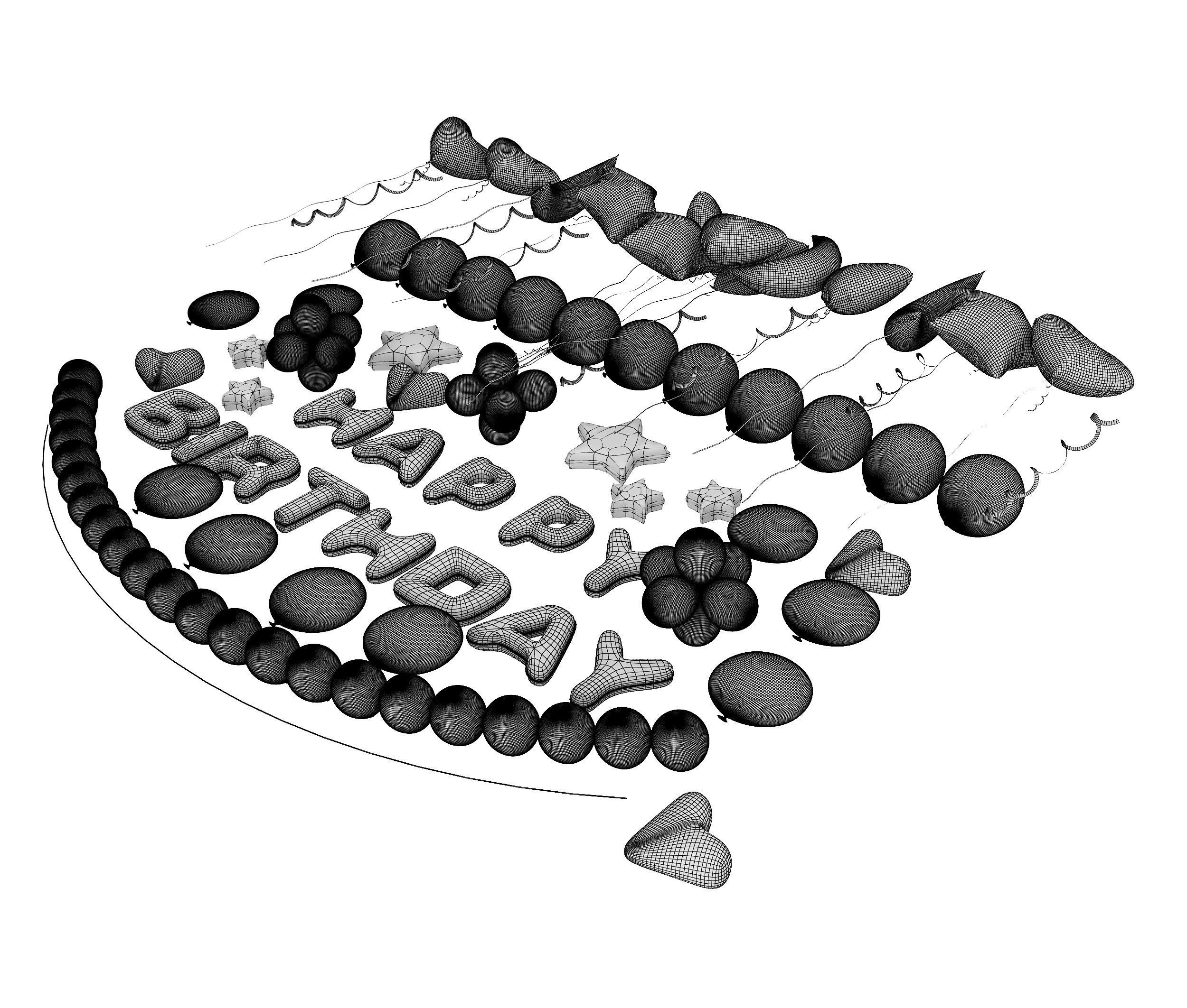 balloon Low-poly 3D model_12