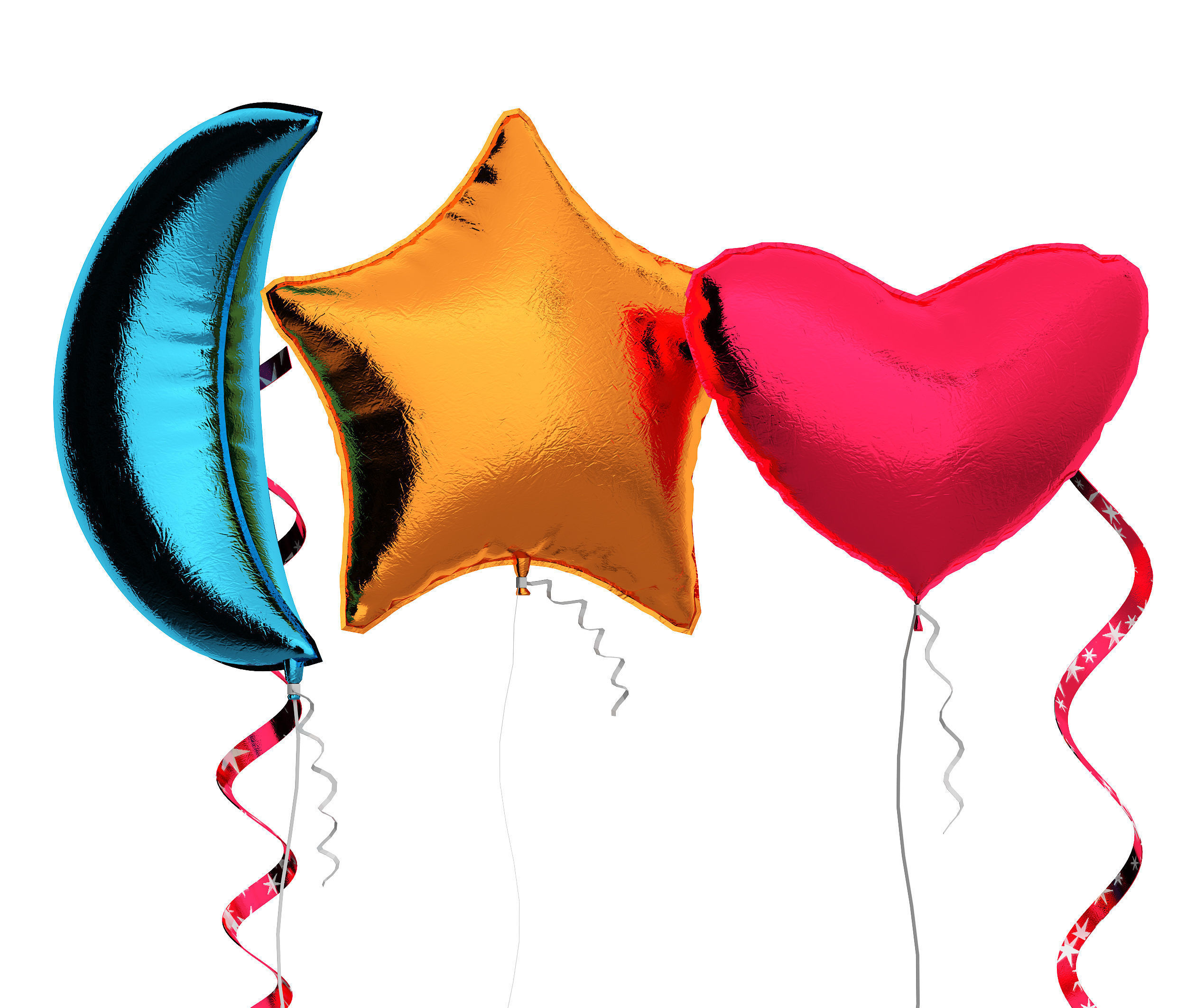 balloon Low-poly 3D model_2