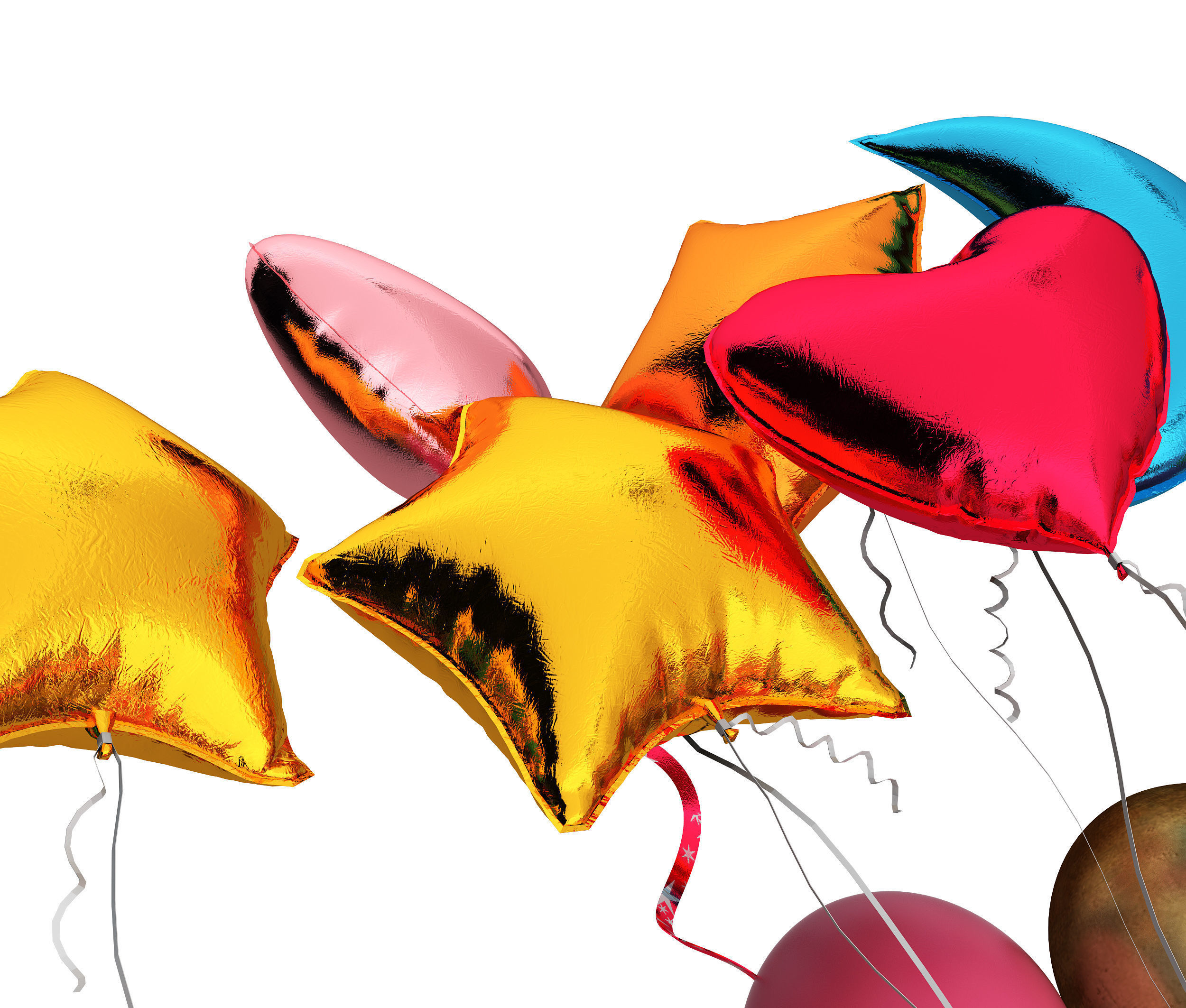 balloon Low-poly 3D model_3