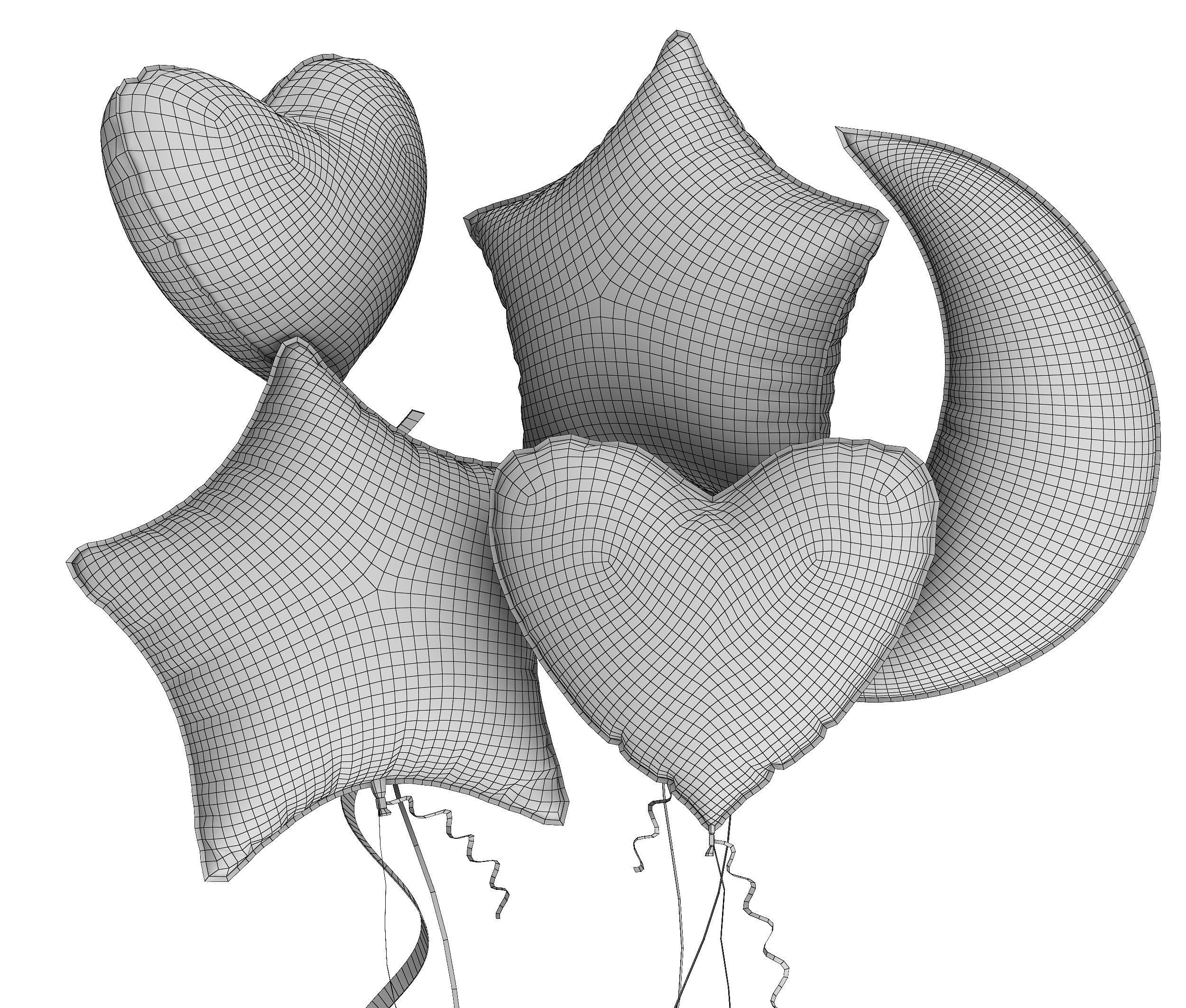 balloon Low-poly 3D model_15