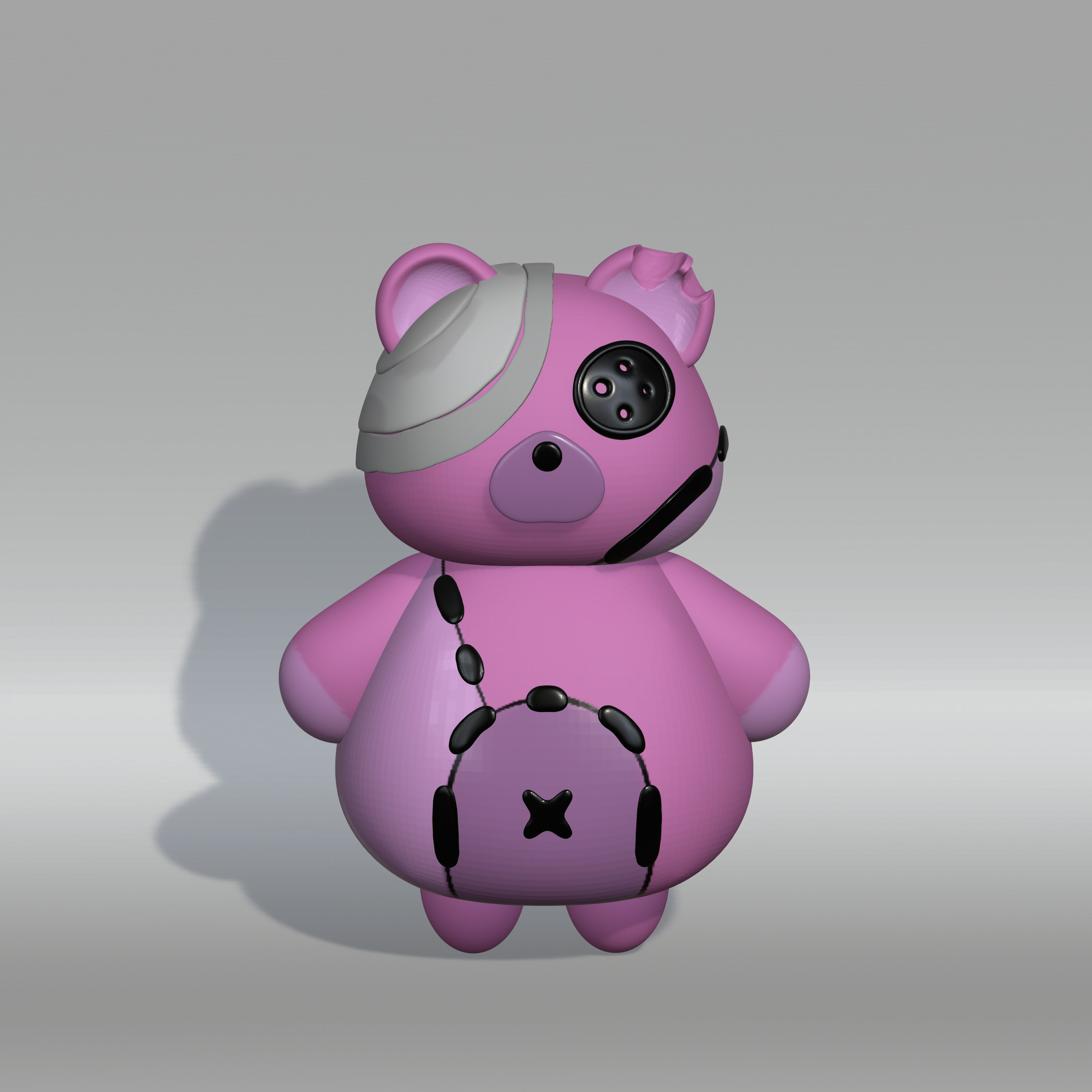 Zombear Low-poly 3D model_1